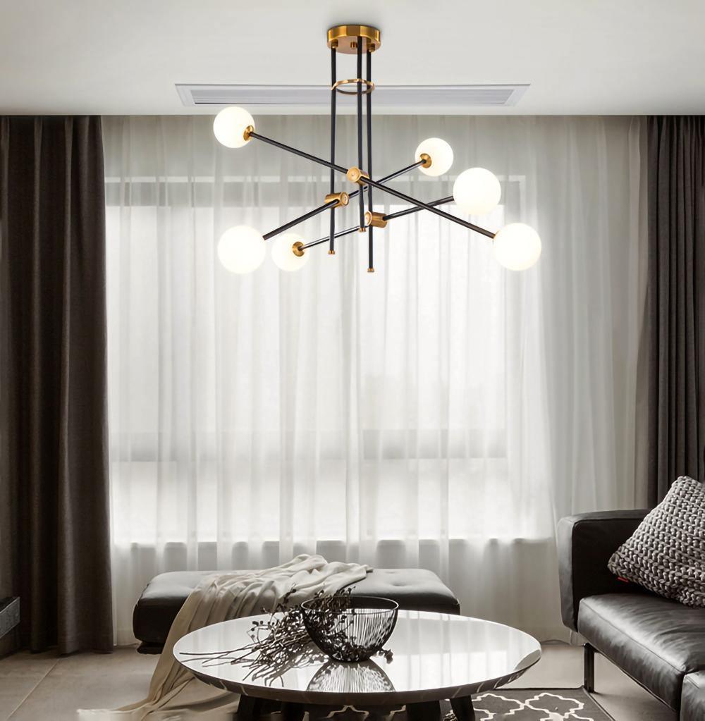 Lustra Kronleuchter SI Messing Glas Globus-Letslighting