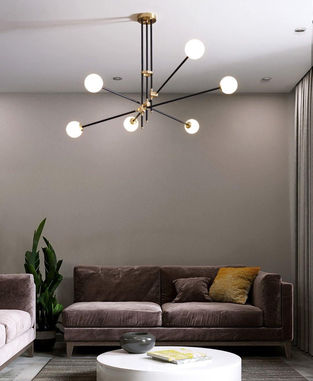 Lustra Kronleuchter SI Messing Glas Globus-Letslighting