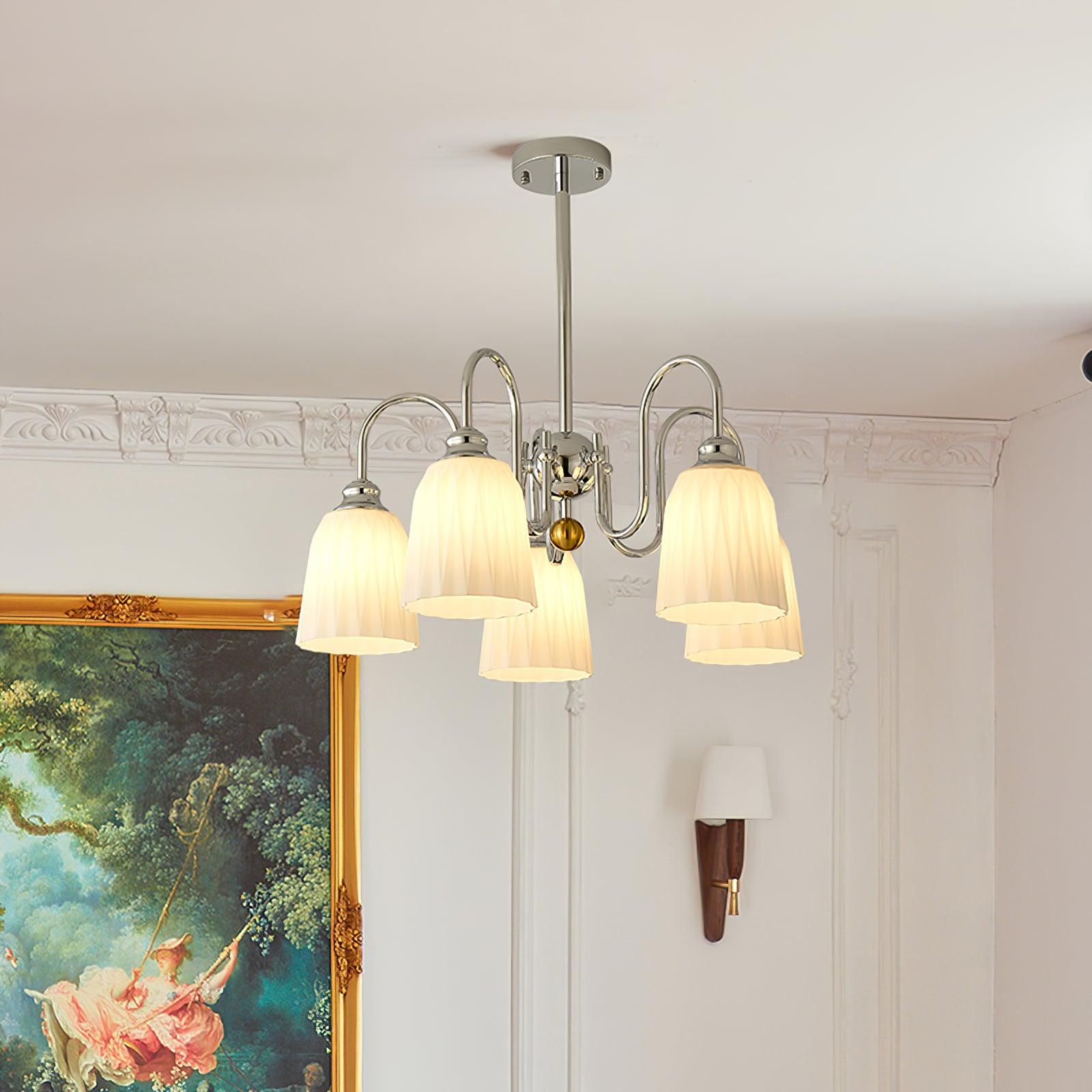 Micah Vintage Kronleuchter aus Glas und Metall-Letslighting