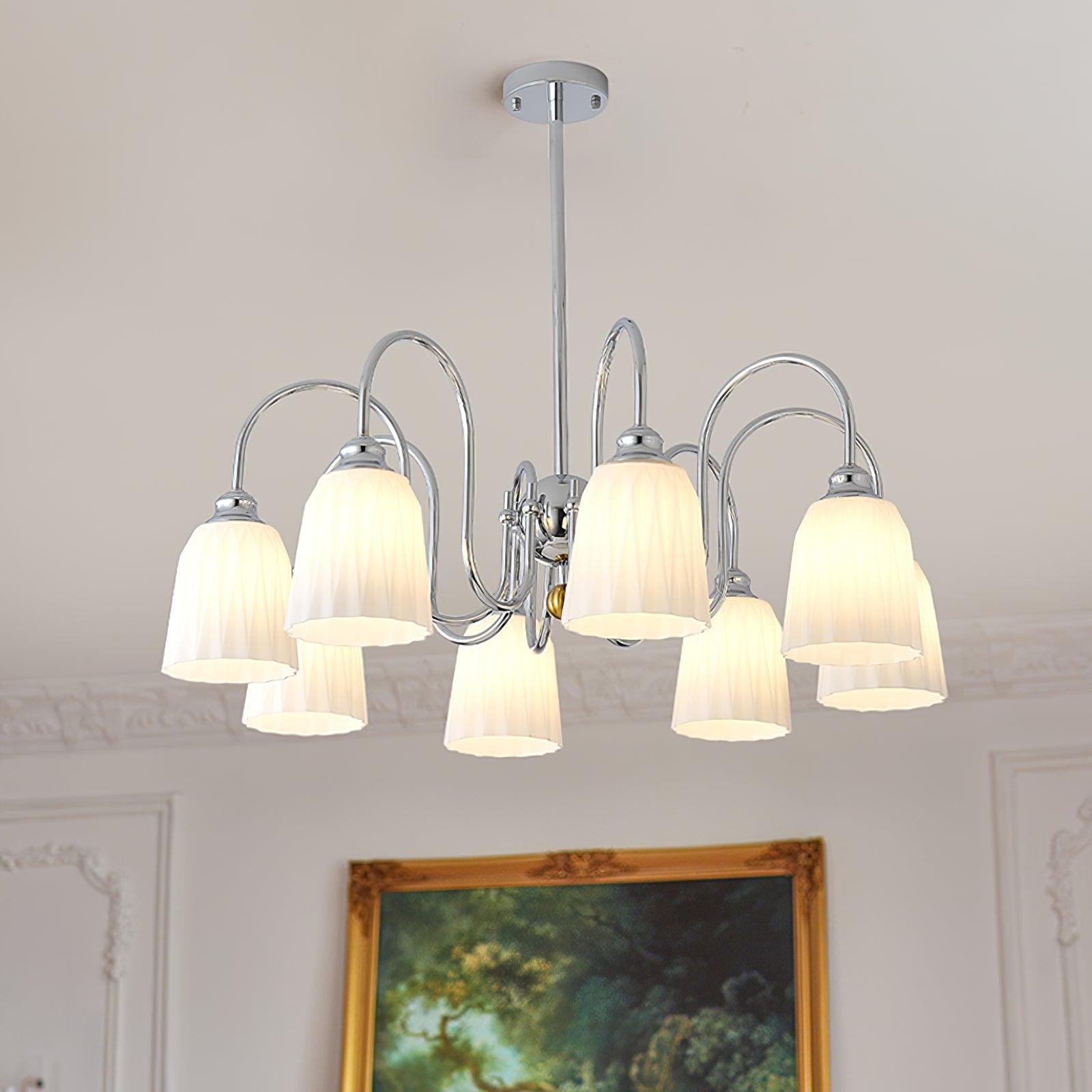 Micah Vintage Kronleuchter aus Glas und Metall-Letslighting