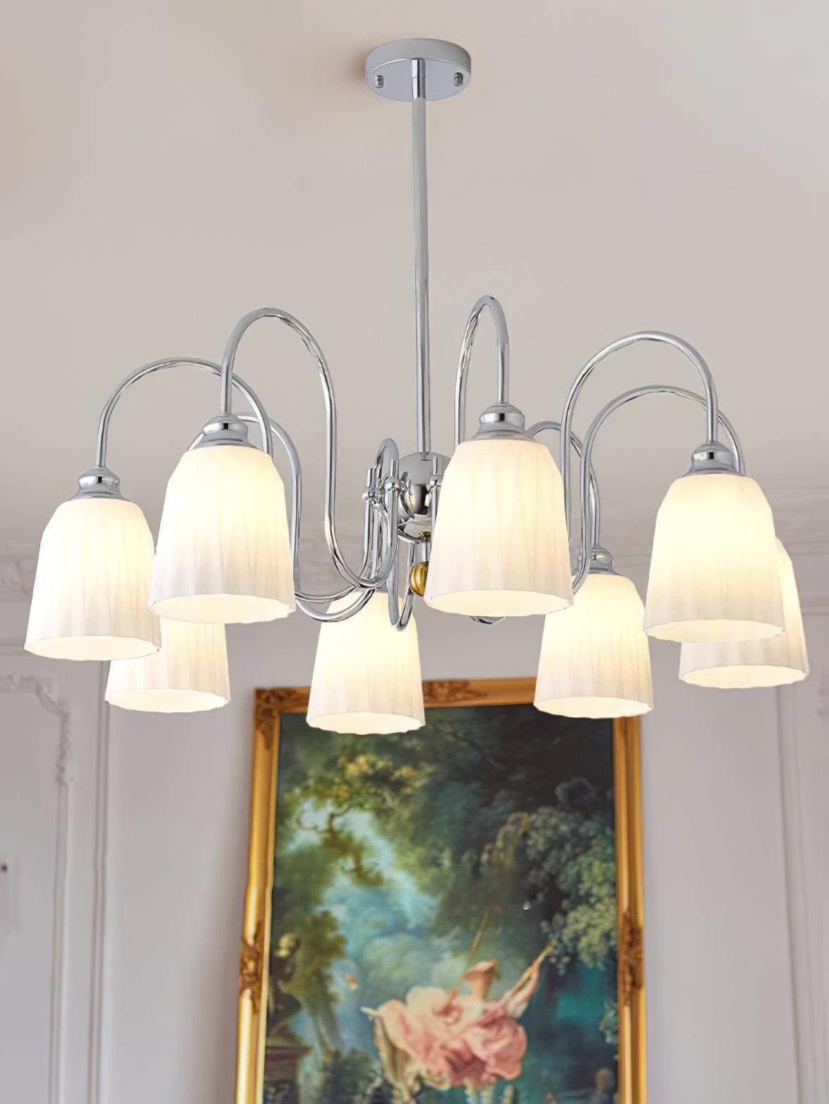 Micah Vintage Kronleuchter aus Glas und Metall-Letslighting