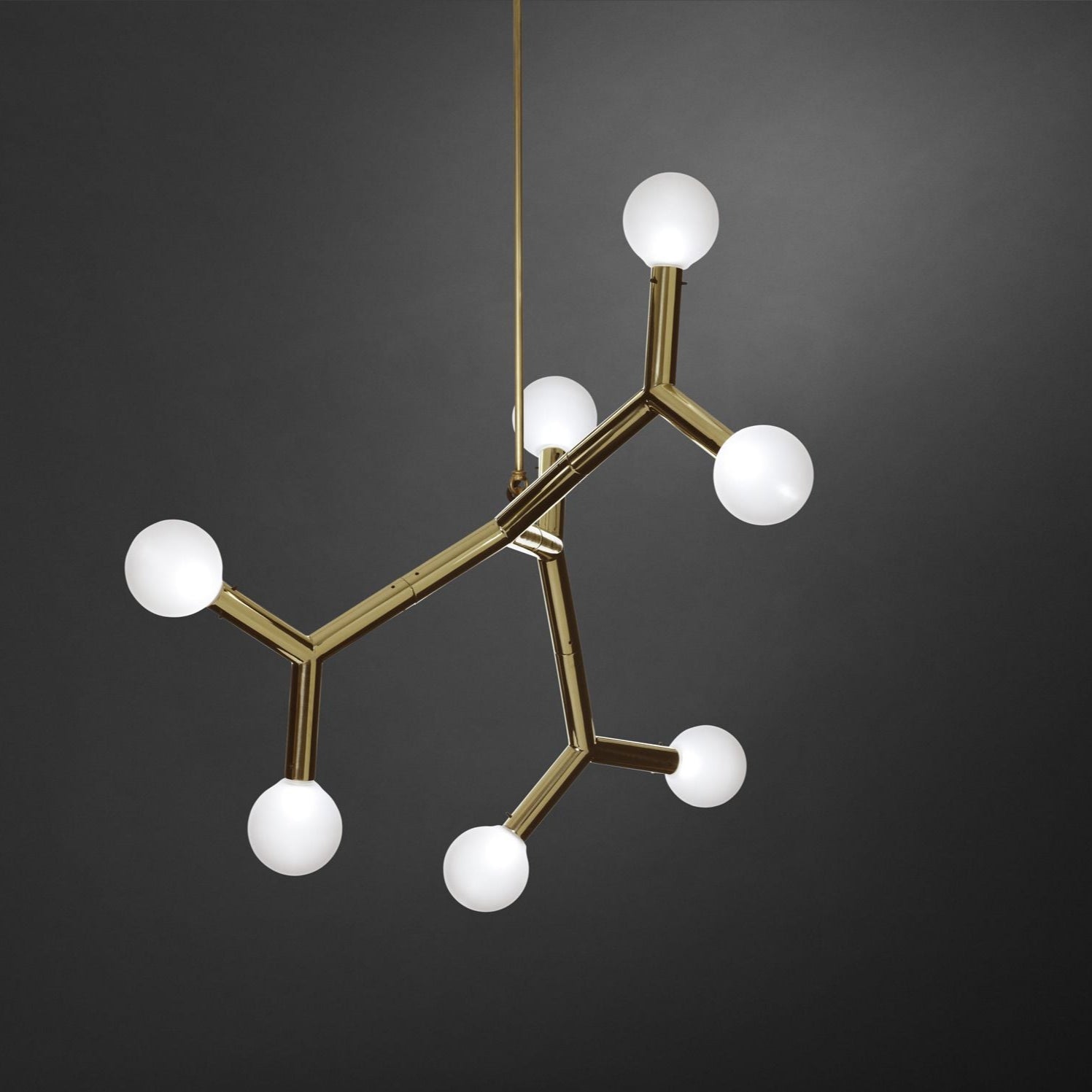 Ulfuvyu Modern Minimalist Ball Brass Glass Chandelier - Letslighting