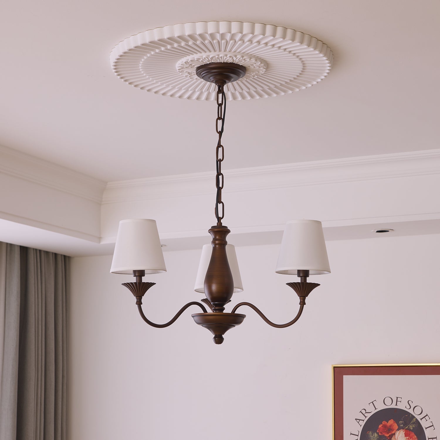 Aurora Kronleuchter Stoffschirm Vintage-Letslighting