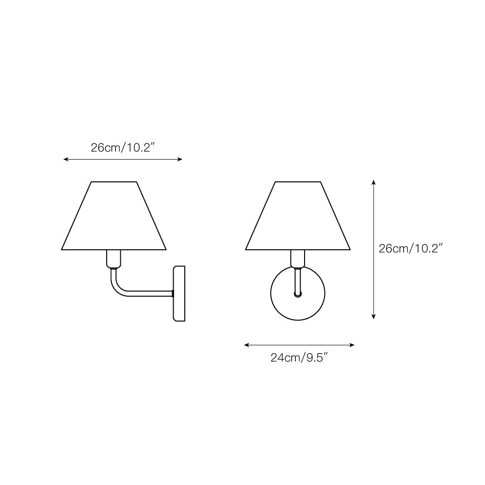 Cisoren Traditionelle Einzigartige Messing Stoff Wandleuchte-Letslighting