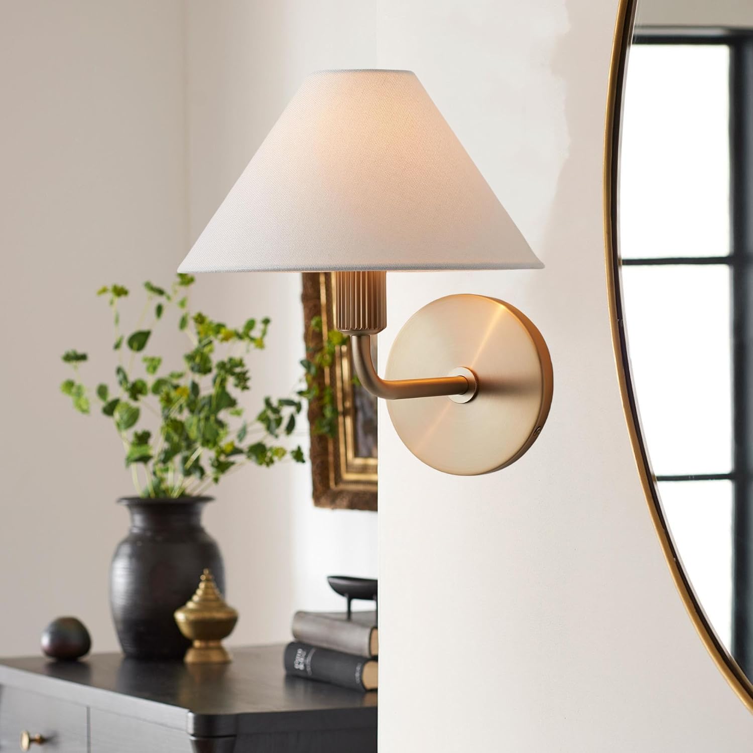 Cisoren Traditionelle Einzigartige Messing Stoff Wandleuchte-Letslighting