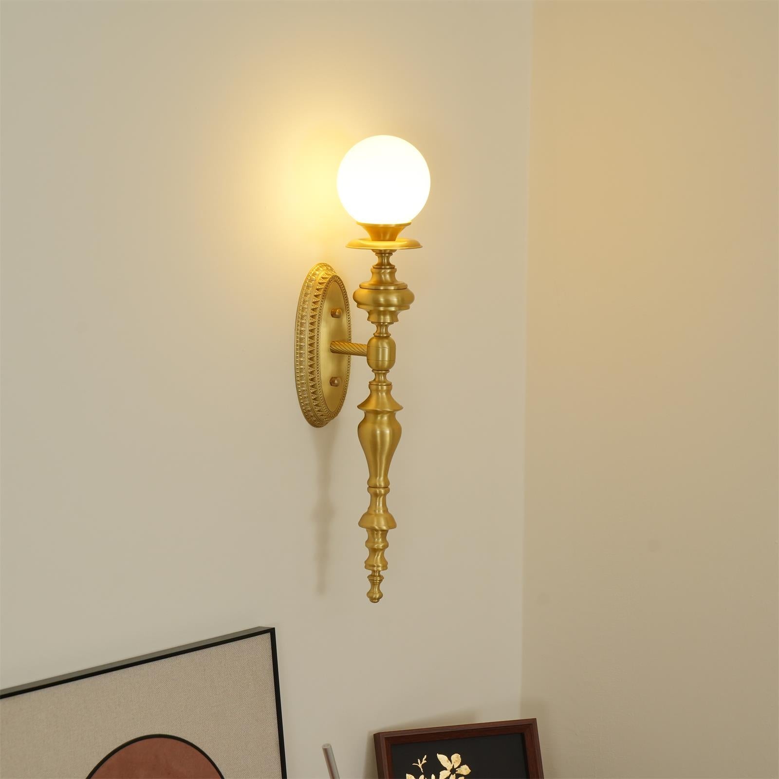 Sage Vintage Wandleuchte aus Messing-Letslighting