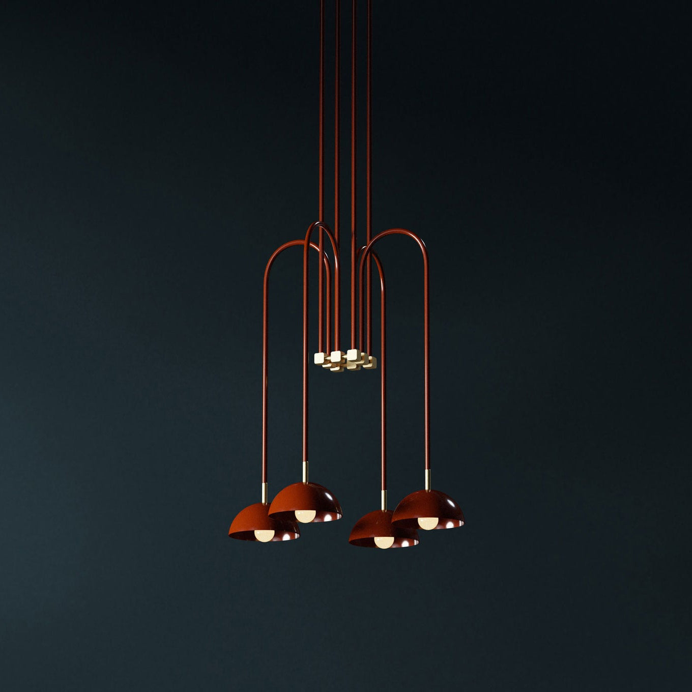 Blikuvyh Industrieller Vintage Atelier Kronleuchter aus Messing-Letslighting