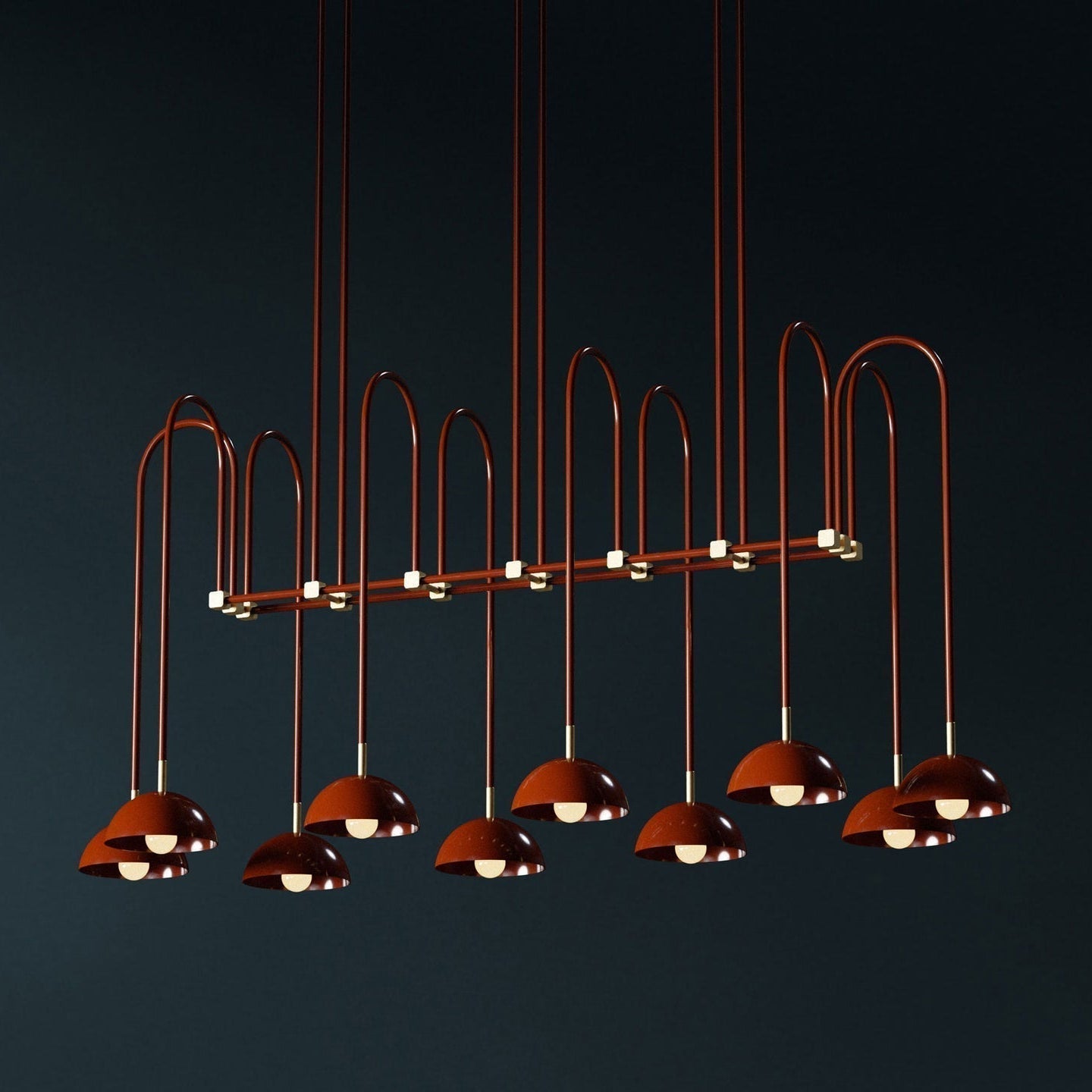 Blikuvyh Industrieller Vintage Atelier Kronleuchter aus Messing-Letslighting