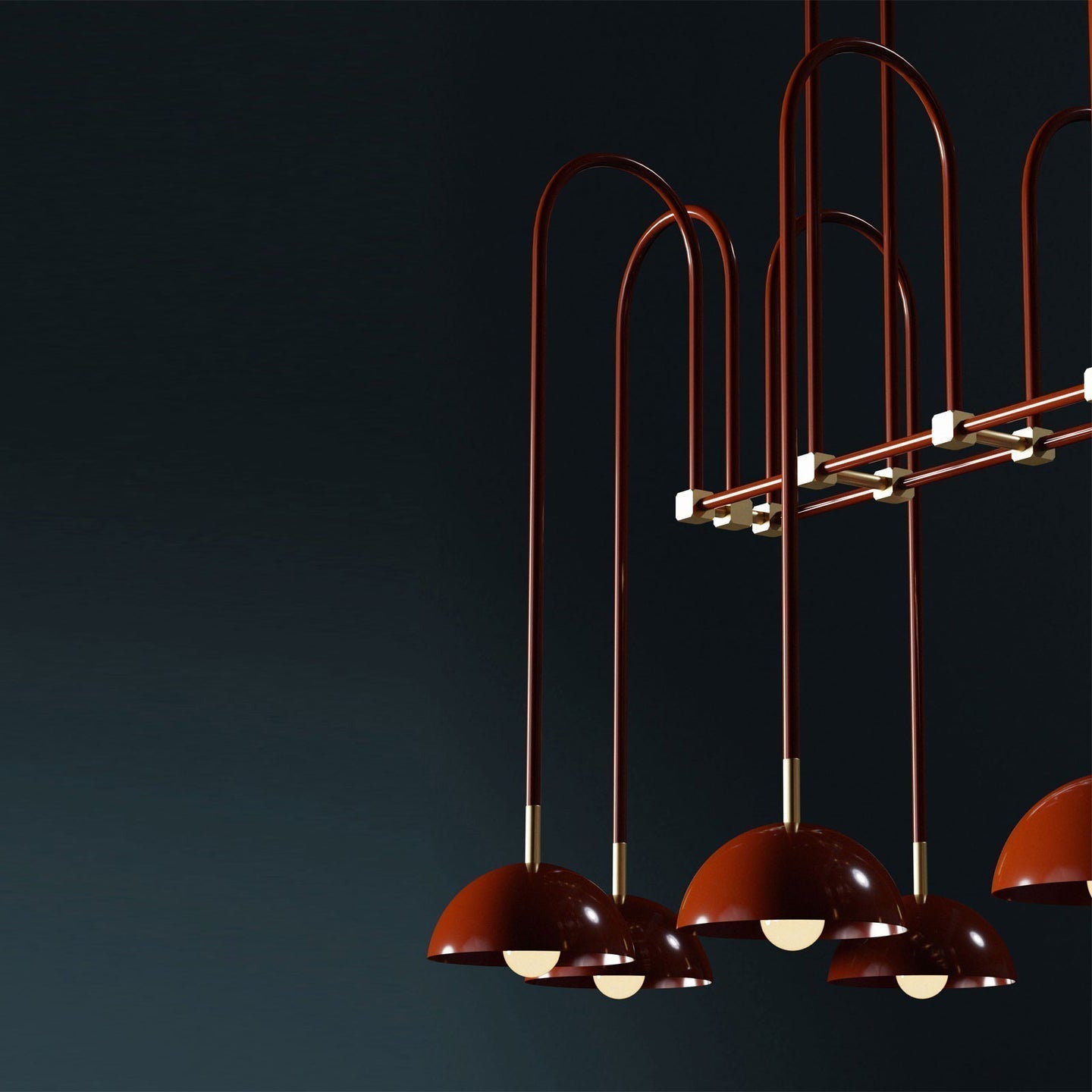 Blikuvyh Industrieller Vintage Atelier Kronleuchter aus Messing-Letslighting