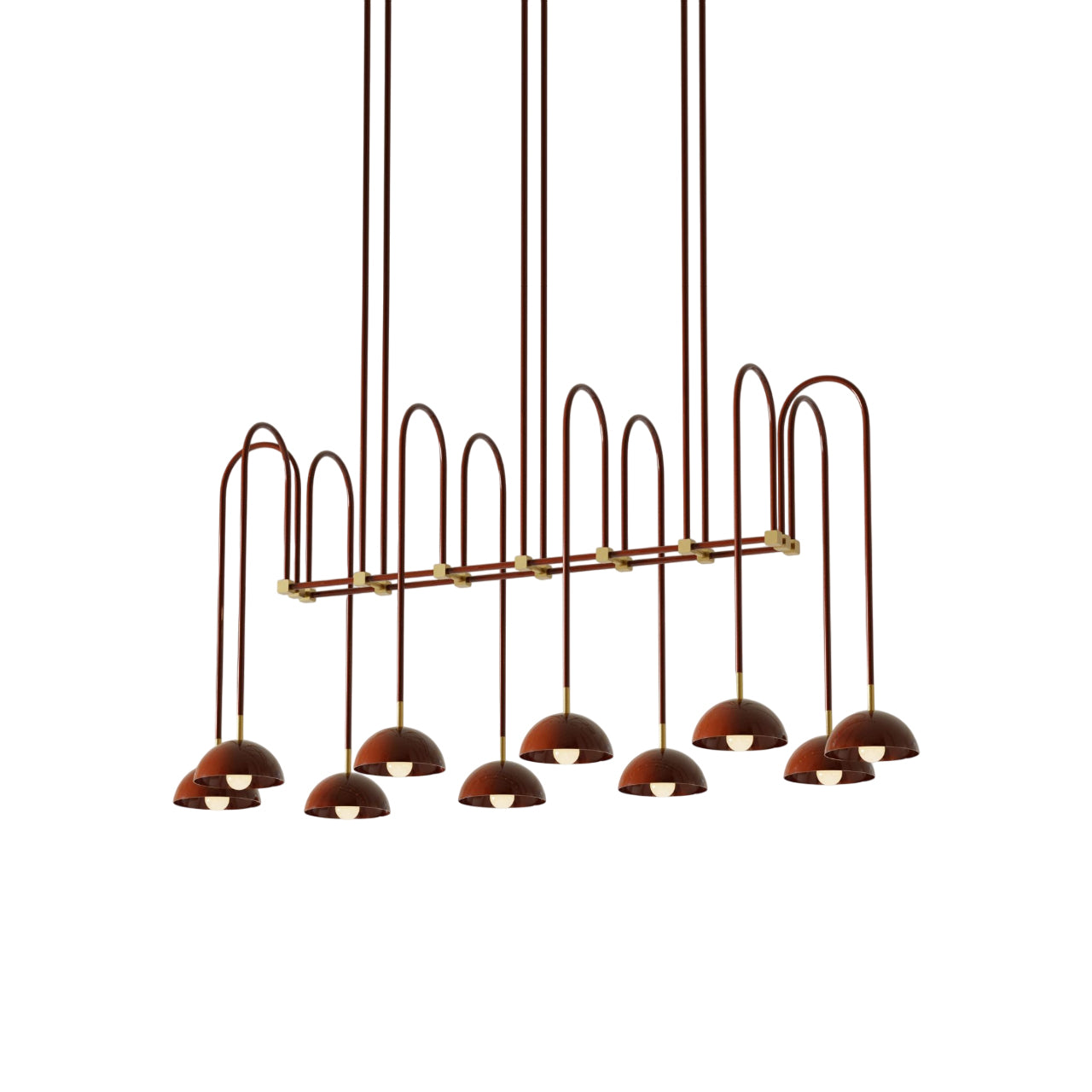 Blikuvyh Industrieller Vintage Atelier Kronleuchter aus Messing-Letslighting