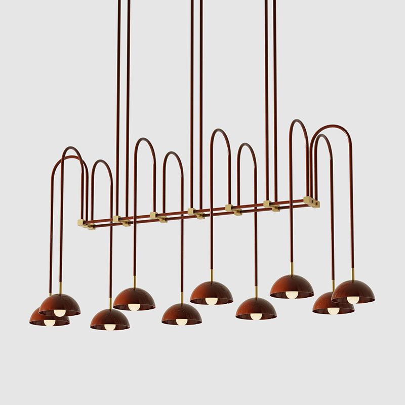 Blikuvyh Industrieller Vintage Atelier Kronleuchter aus Messing-Letslighting