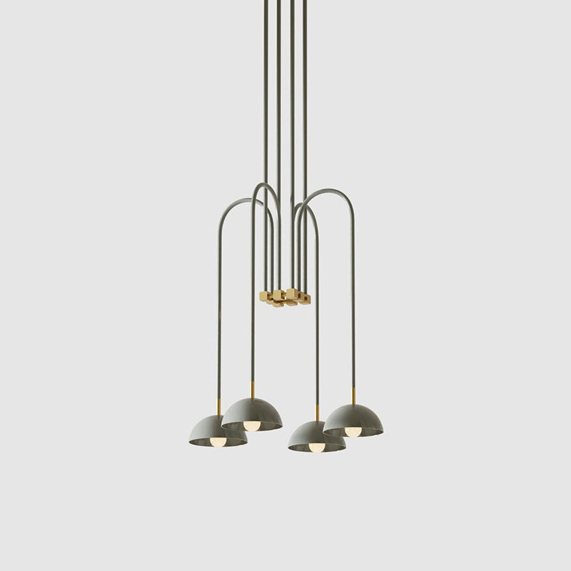 Blikuvyh Industrieller Vintage Atelier Kronleuchter aus Messing-Letslighting