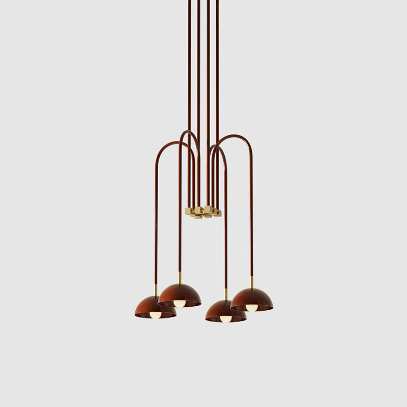 Blikuvyh Industrieller Vintage Atelier Kronleuchter aus Messing-Letslighting