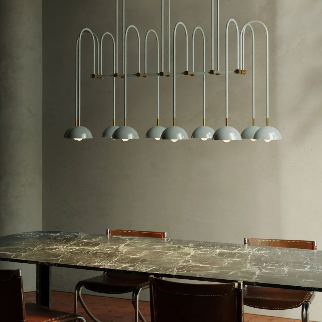 Blikuvyh Industrieller Vintage Atelier Kronleuchter aus Messing-Letslighting