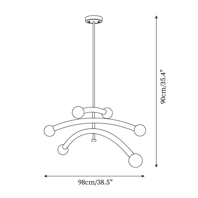 Aurevia Bogen Globus Kronleuchter-Letslighting
