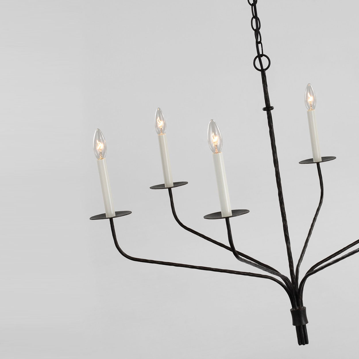 Caeluvyh Vintage Industrie Schwarz Kronleuchter-Letslighting