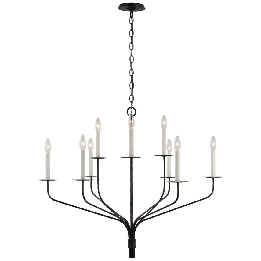 Caeluvyh Vintage Industrie Schwarz Kronleuchter-Letslighting