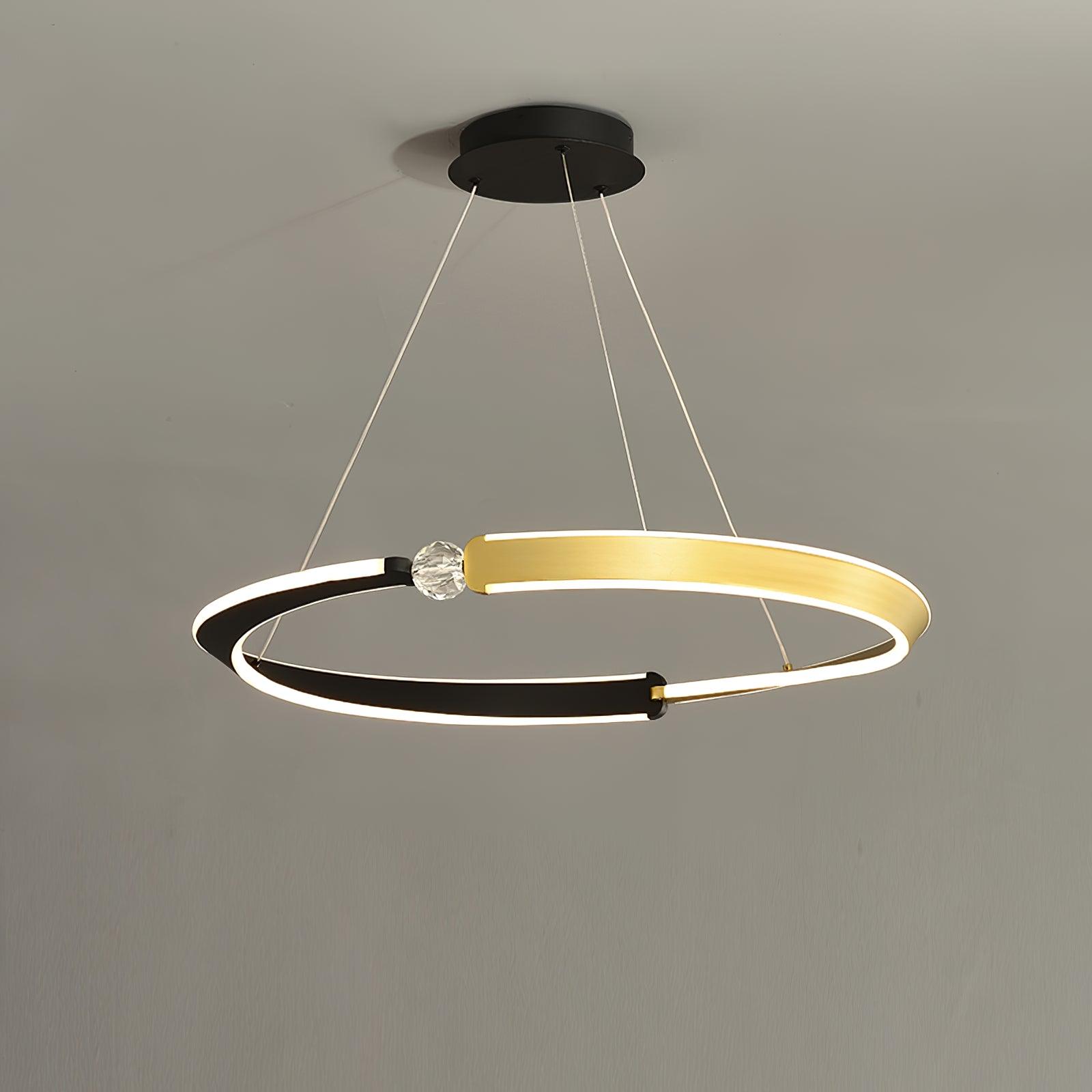 Lustra Kronleuchter Kristall Schwarz Gold-Letslighting