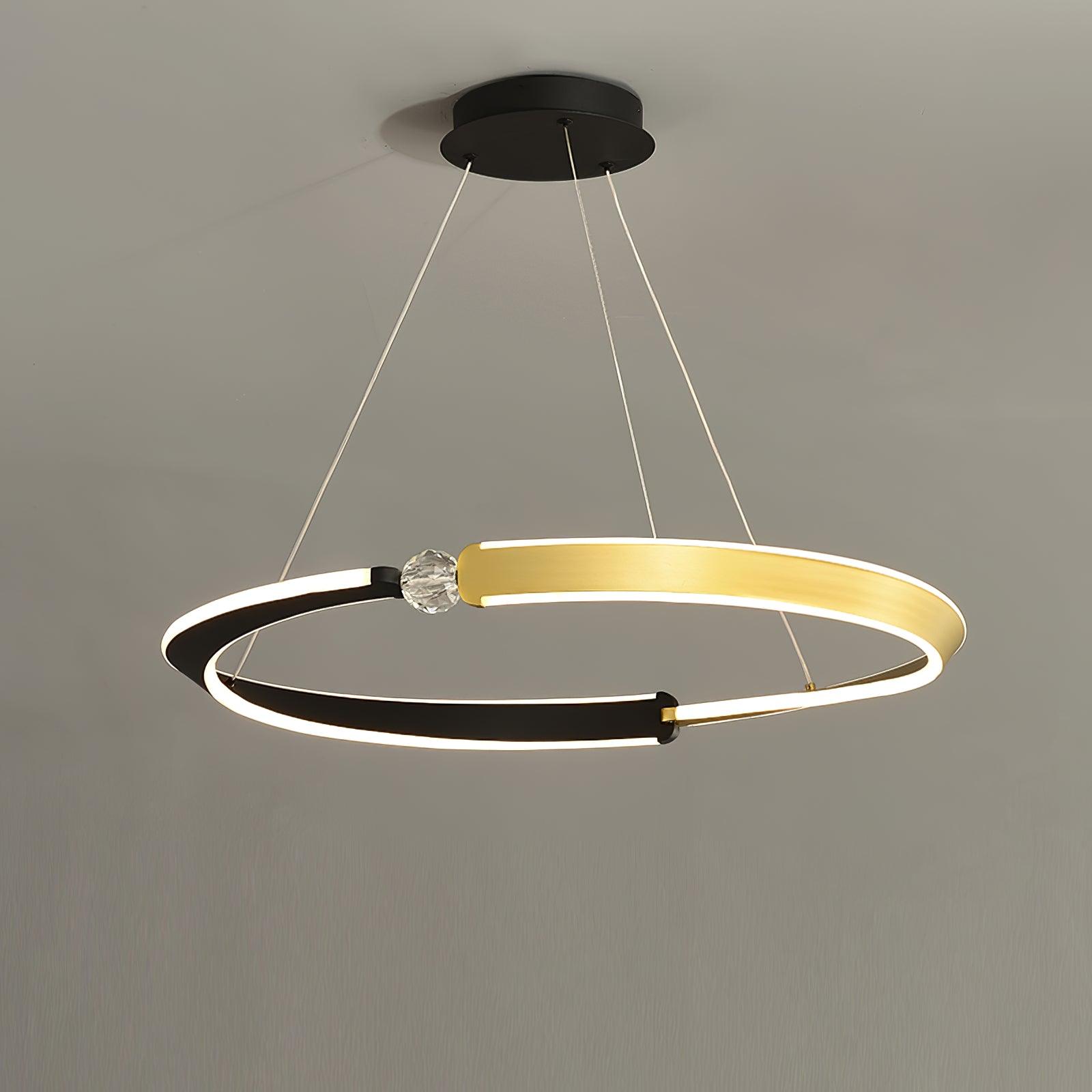 Lustra Kronleuchter Kristall Schwarz Gold-Letslighting