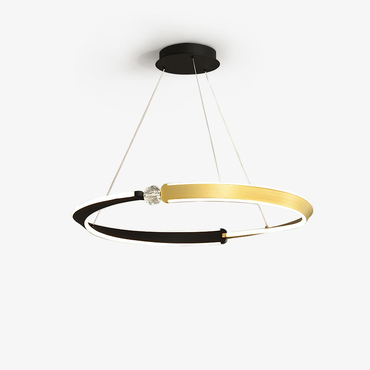 Lustra Kronleuchter Kristall Schwarz Gold-Letslighting