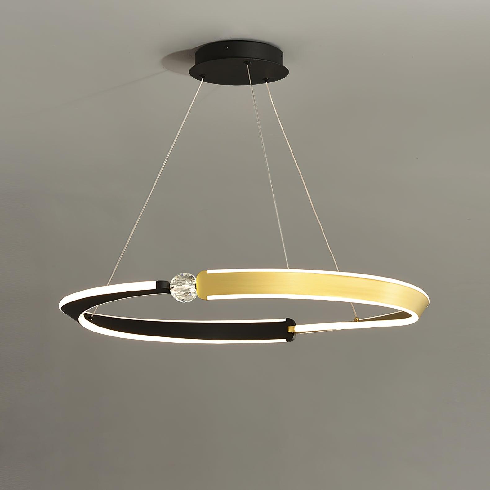 Lustra Kronleuchter Kristall Schwarz Gold-Letslighting