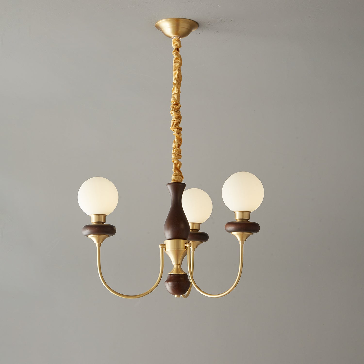 Cotheor Vintage Arc Holz Glas Kronleuchter-Letslighting