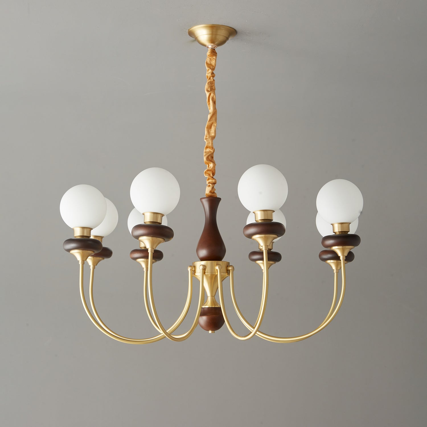Cotheor Vintage Arc Holz Glas Kronleuchter-Letslighting