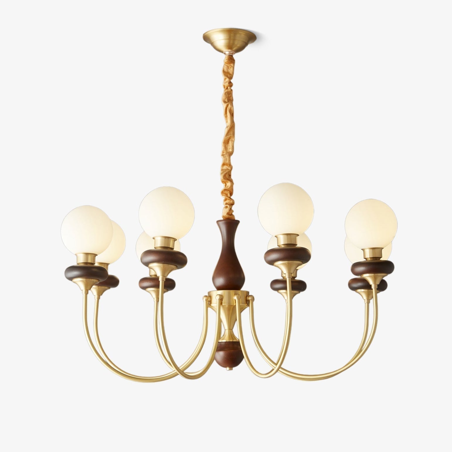 Cotheor Vintage Arc Holz Glas Kronleuchter-Letslighting
