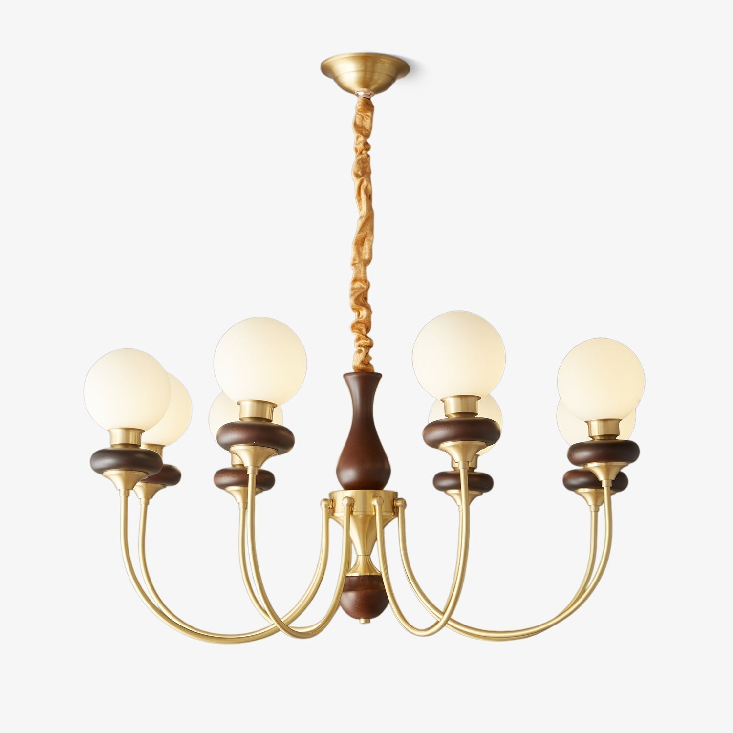 Cotheor Vintage Arc Holz Glas Kronleuchter-Letslighting