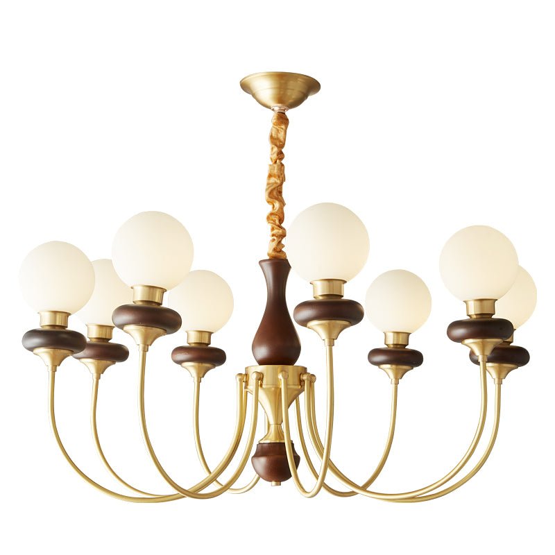 Cotheor Vintage Arc Holz Glas Kronleuchter-Letslighting
