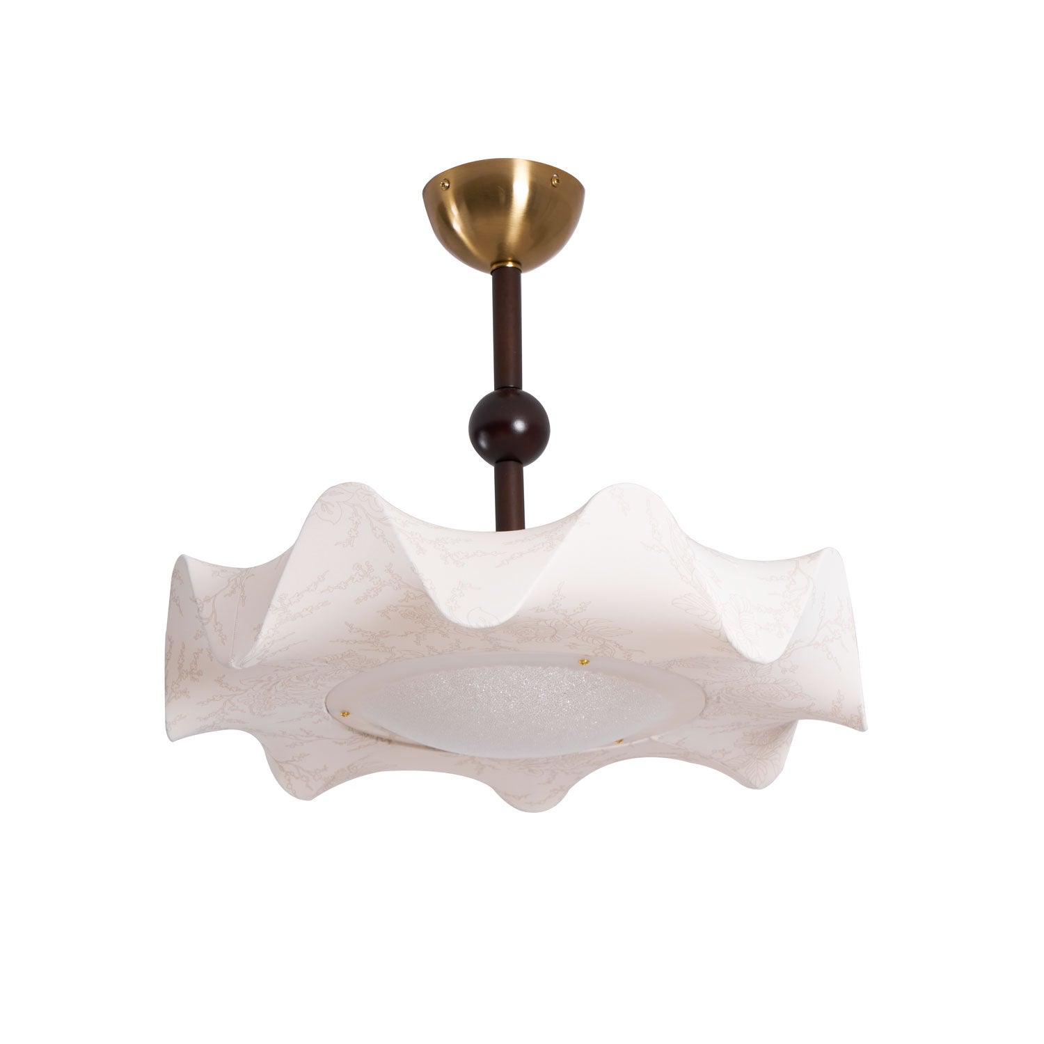 Avlorus Traditionelle Eleganz Deckenleuchte aus Holz und Stoff-Letslighting