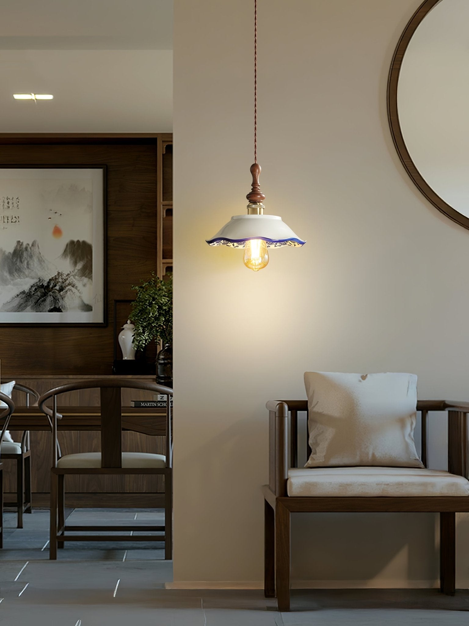 Ciraeor Delft Keramik Pendelleuchte-Letslighting