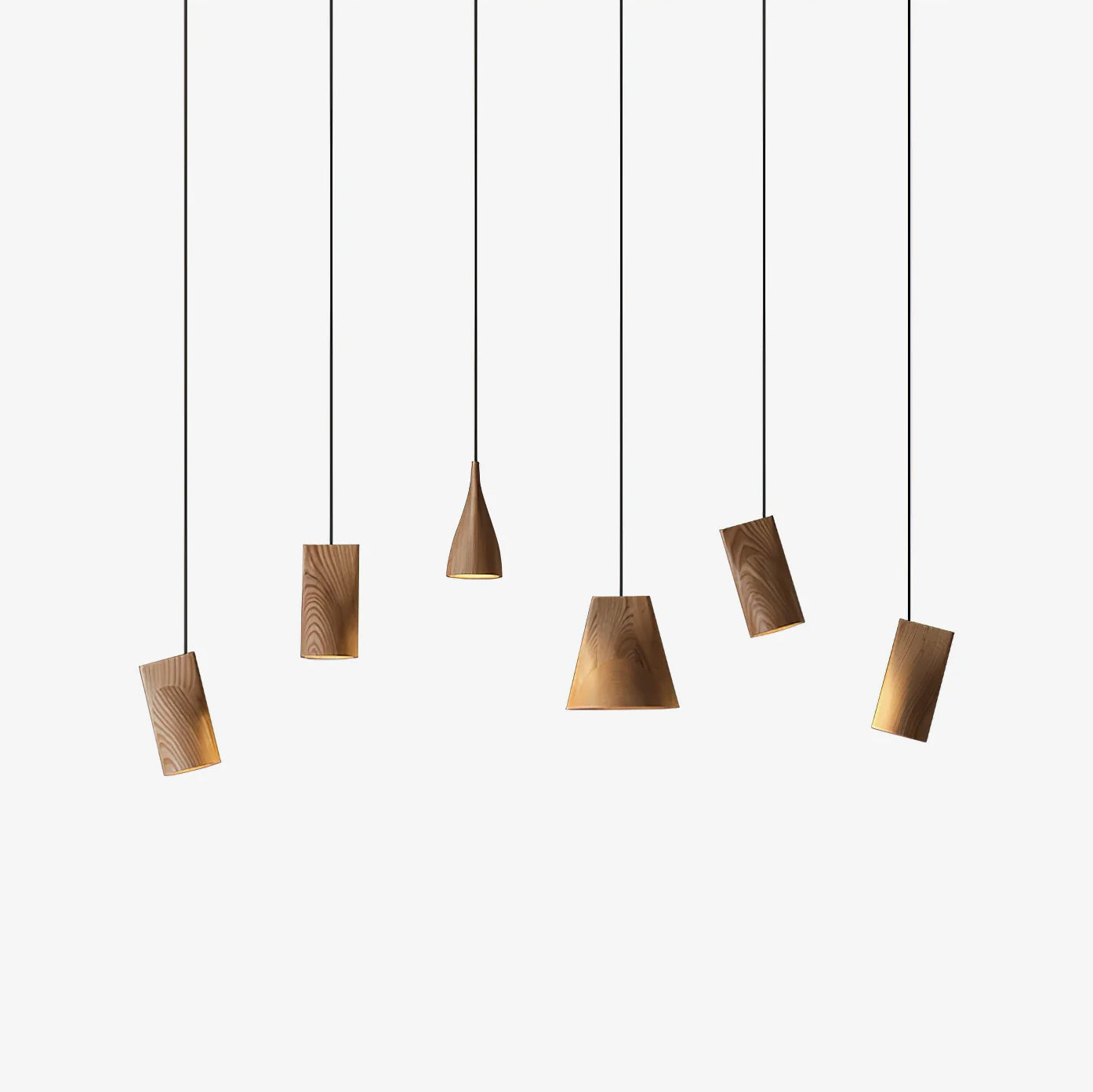 Ivarara Asymmetrisch Holz Pendelleuchte Leuchte-Letslighting