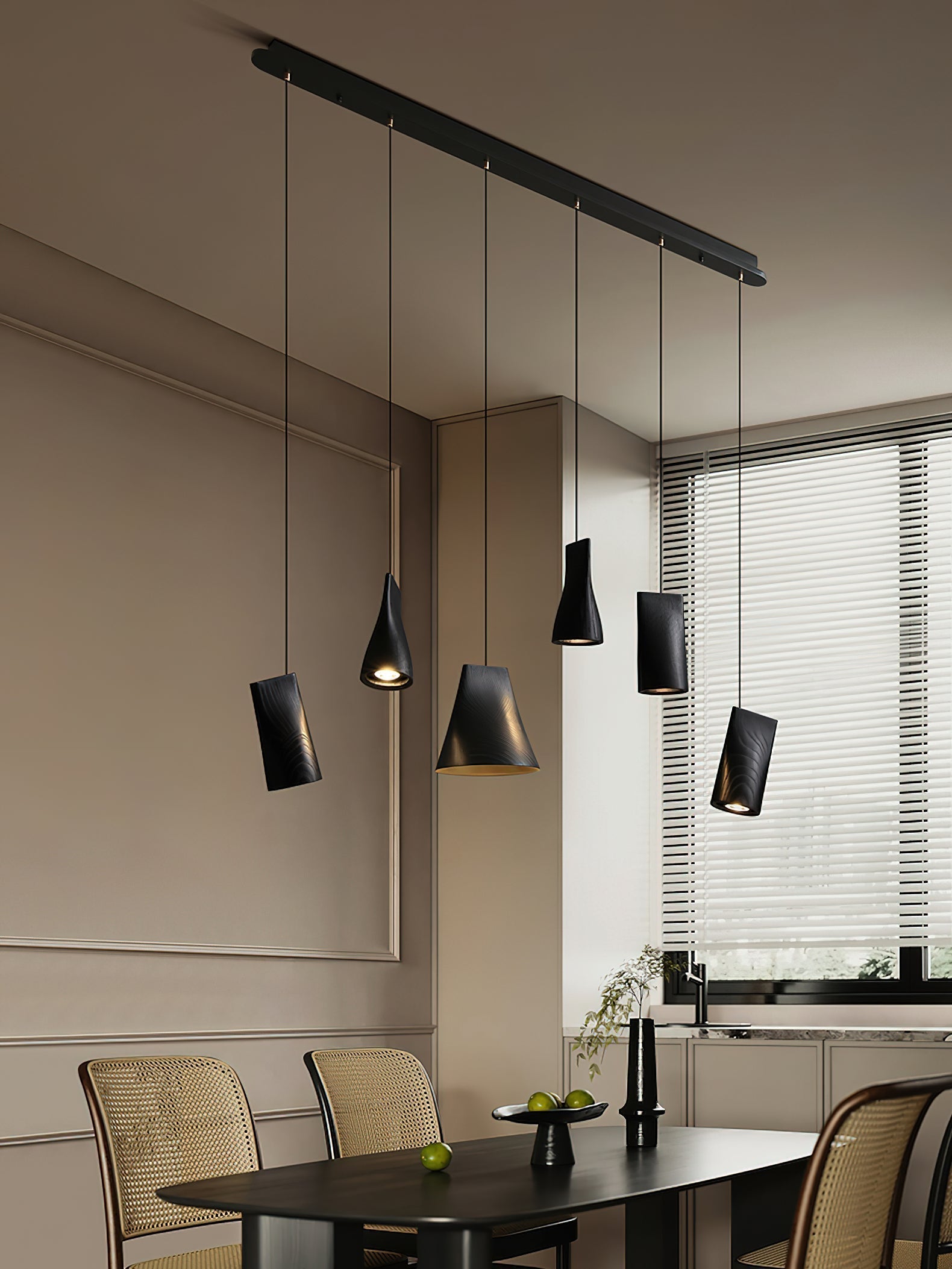 Ivarara Asymmetrisch Holz Pendelleuchte Leuchte-Letslighting