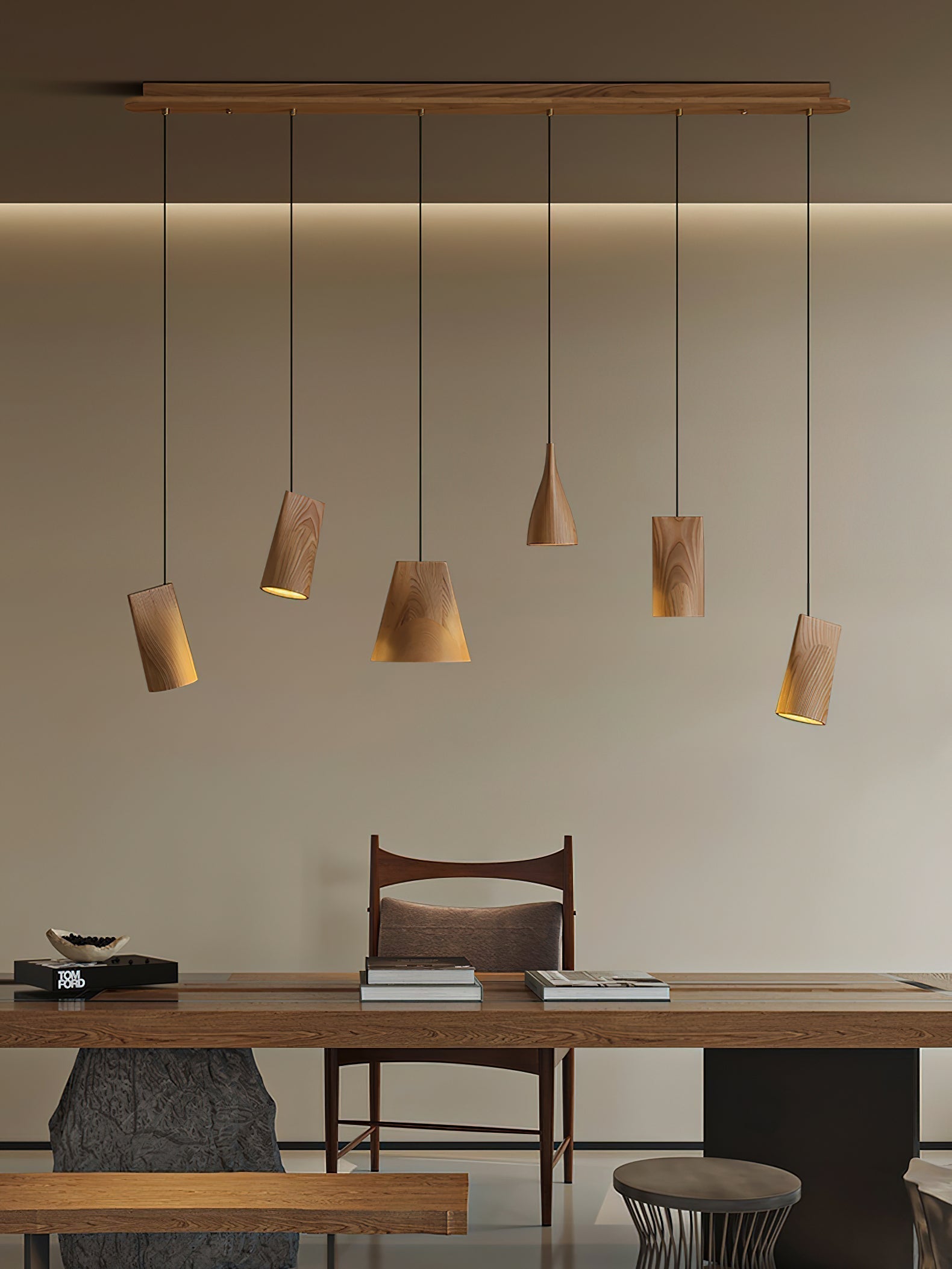Ivarara Asymmetrisch Holz Pendelleuchte Leuchte-Letslighting
