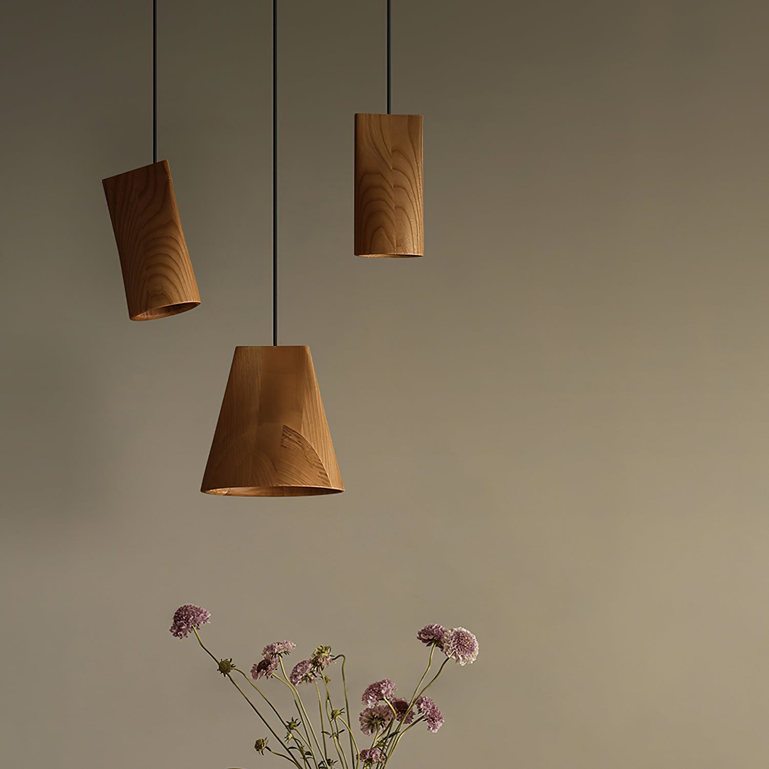 Ivarara Asymmetrisch Holz Pendelleuchte Leuchte-Letslighting