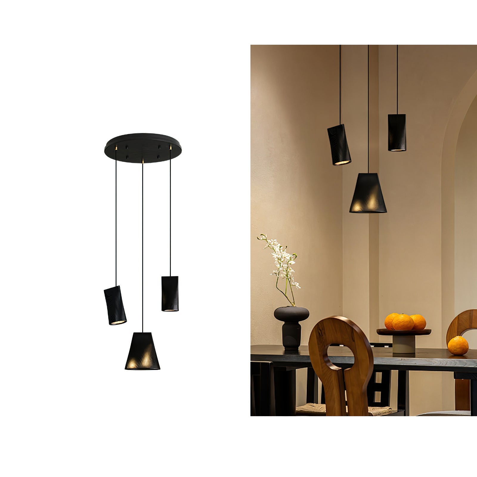 Ivarara Asymmetrisch Holz Pendelleuchte Leuchte-Letslighting