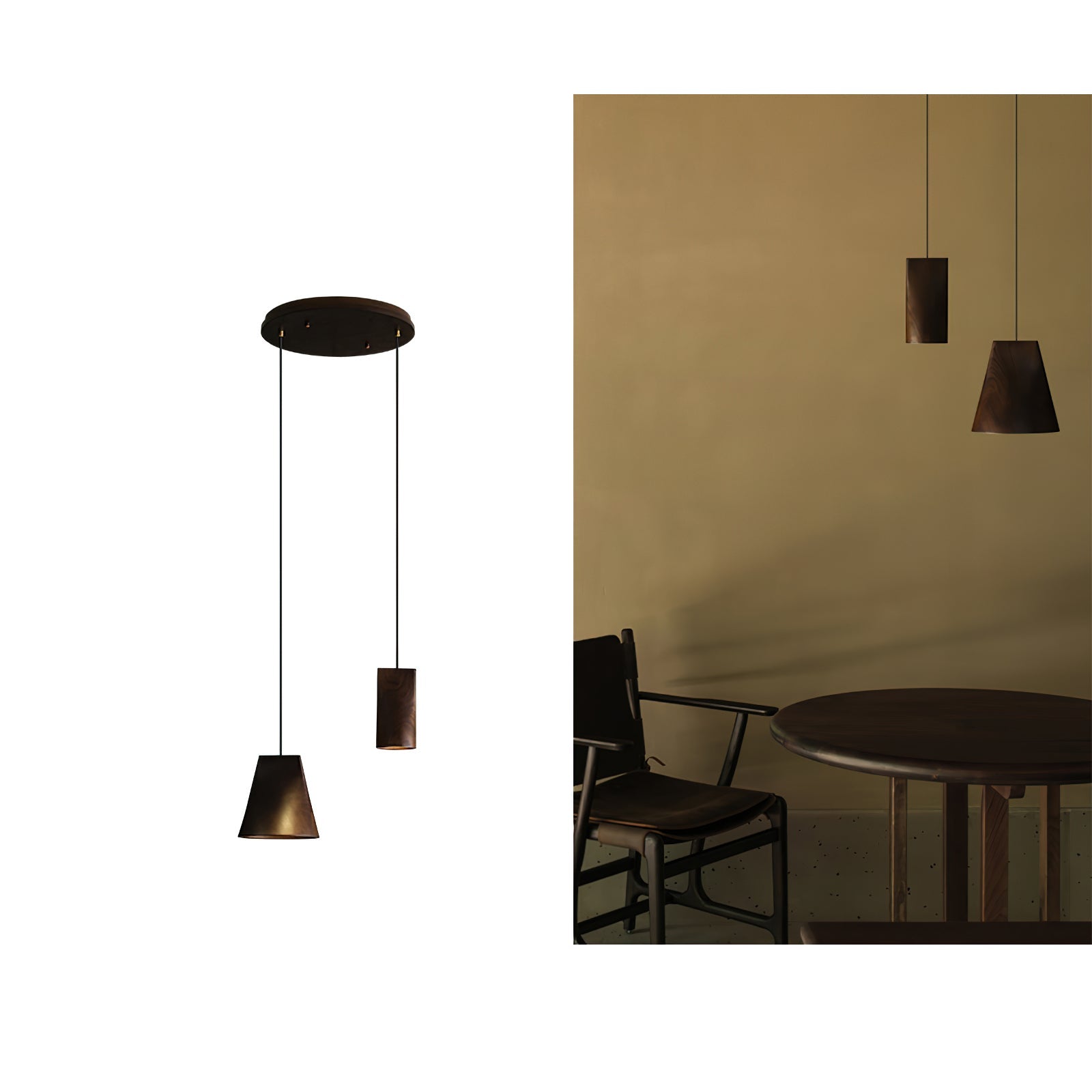 Ivarara Asymmetrisch Holz Pendelleuchte Leuchte-Letslighting