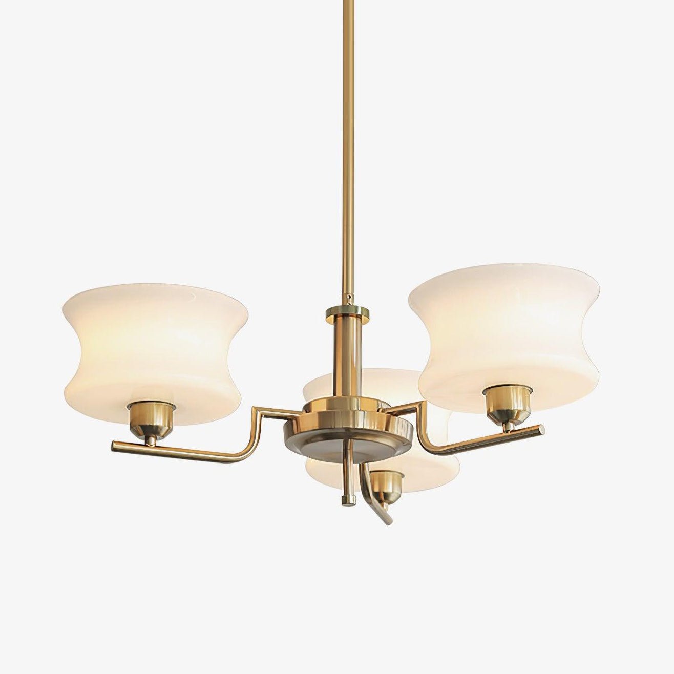 Lustra Kronleuchter Naturgold Vintage Glas-Letslighting