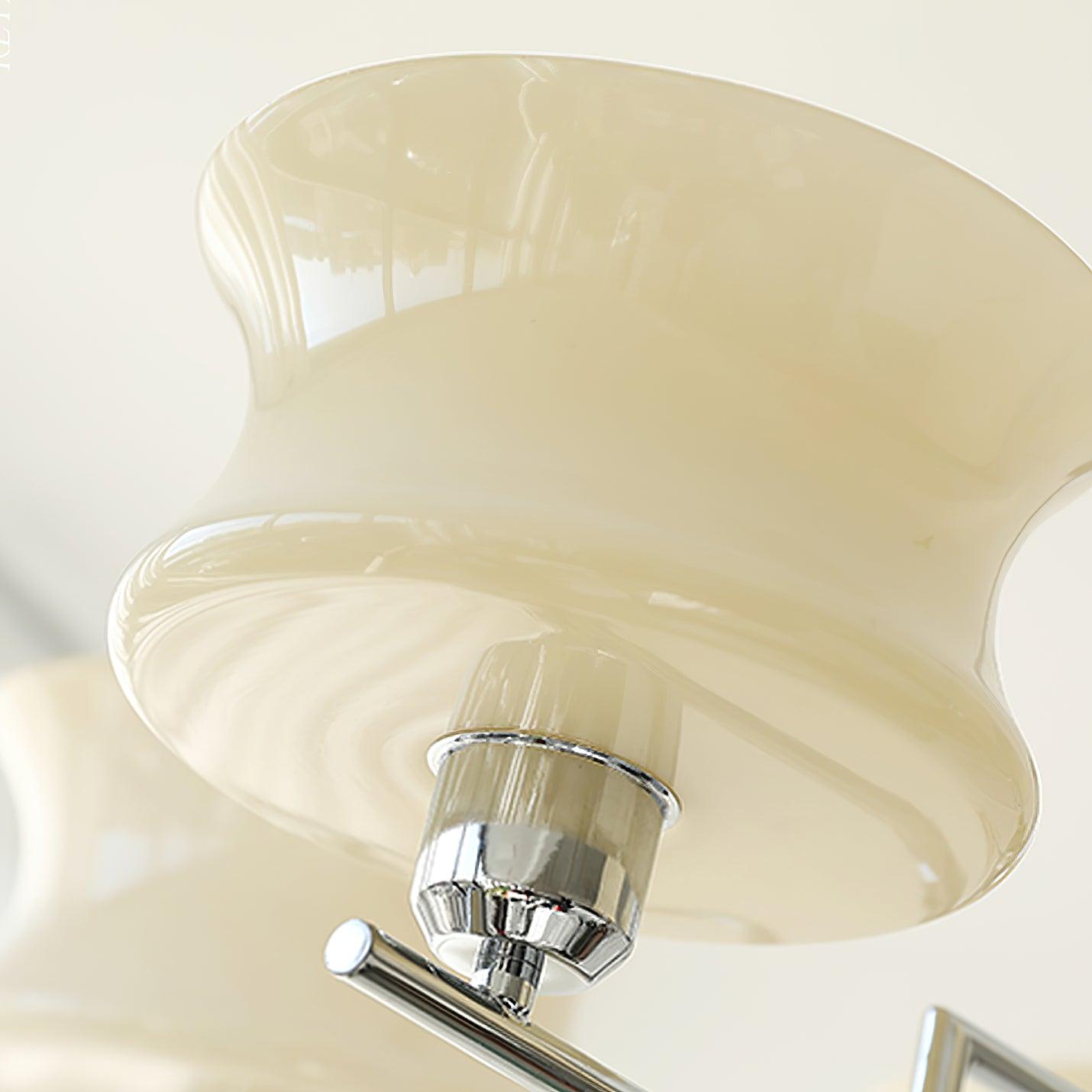 Lustra Kronleuchter Naturgold Vintage Glas-Letslighting
