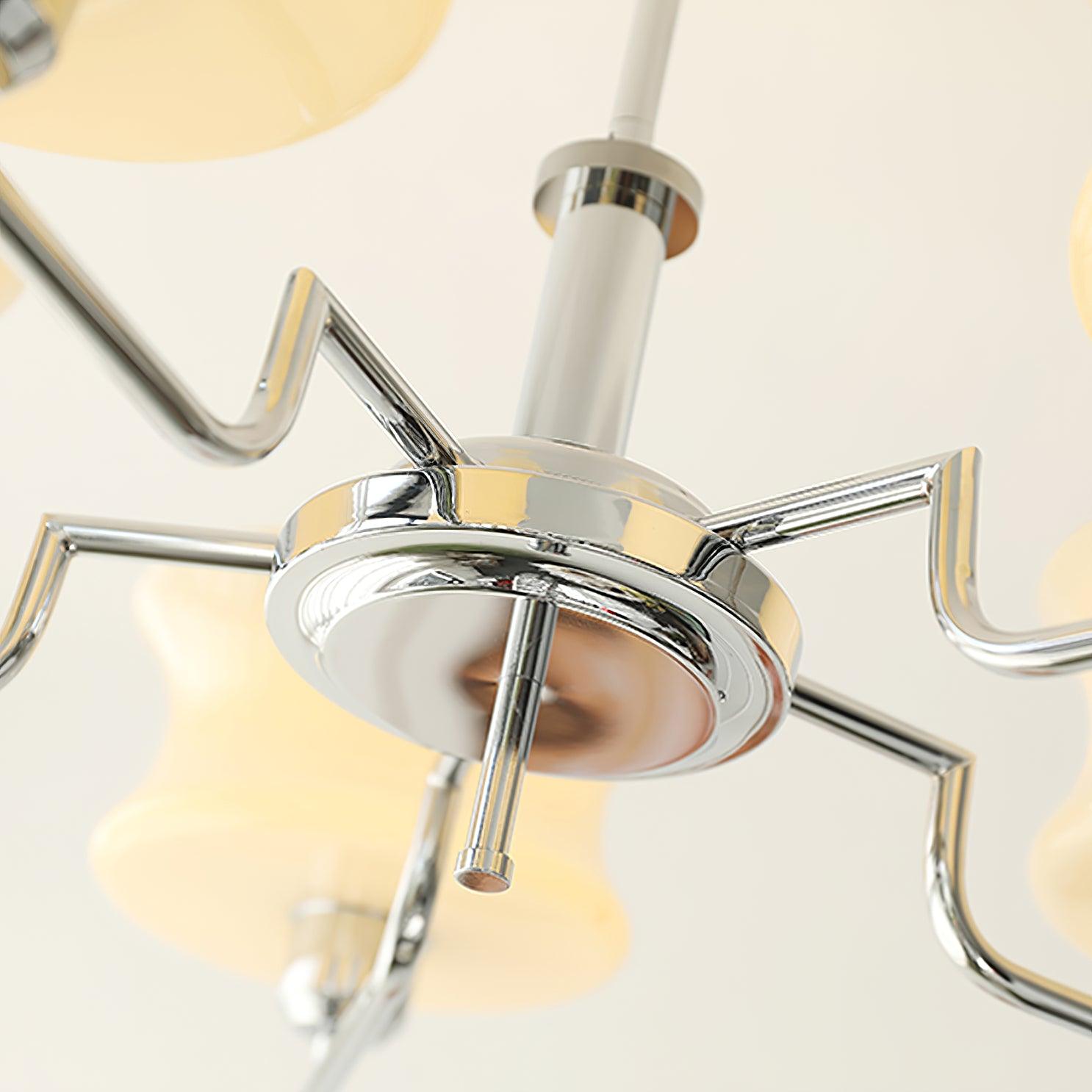 Lustra Kronleuchter Naturgold Vintage Glas-Letslighting