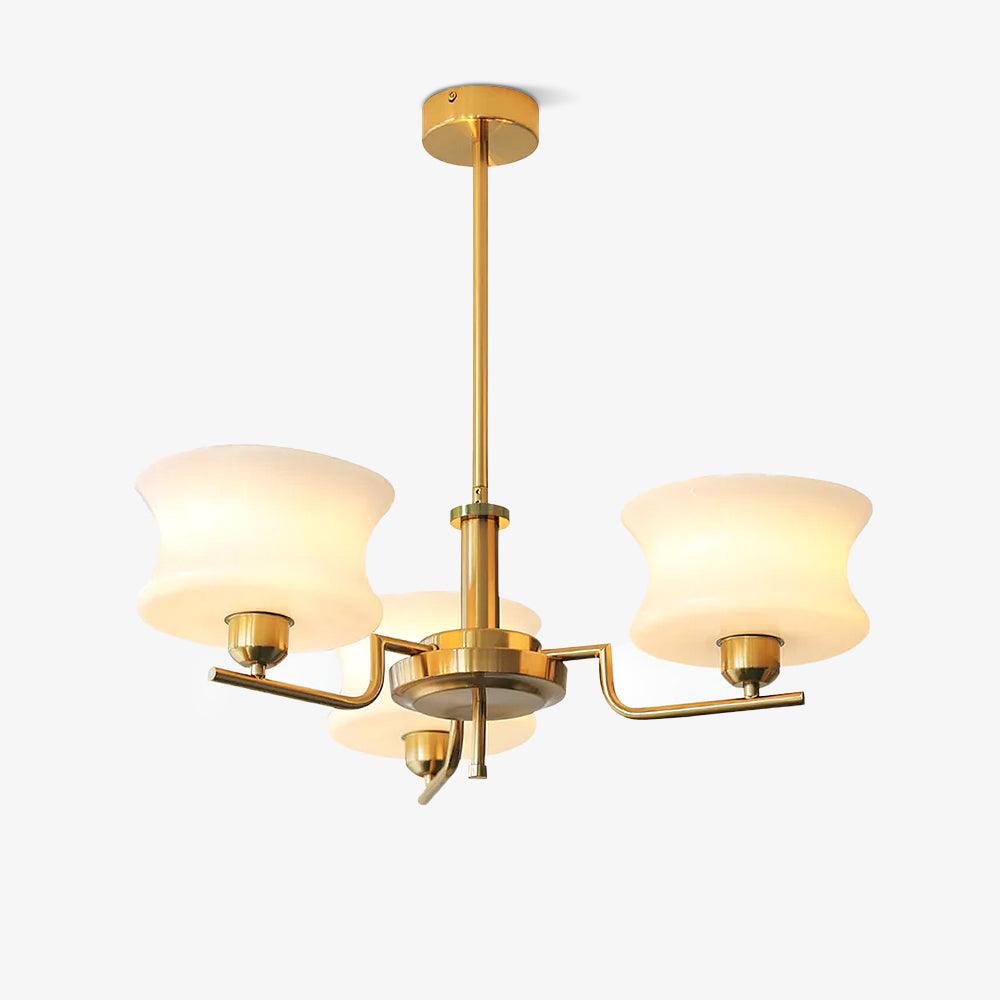 Lustra Kronleuchter Naturgold Vintage Glas-Letslighting