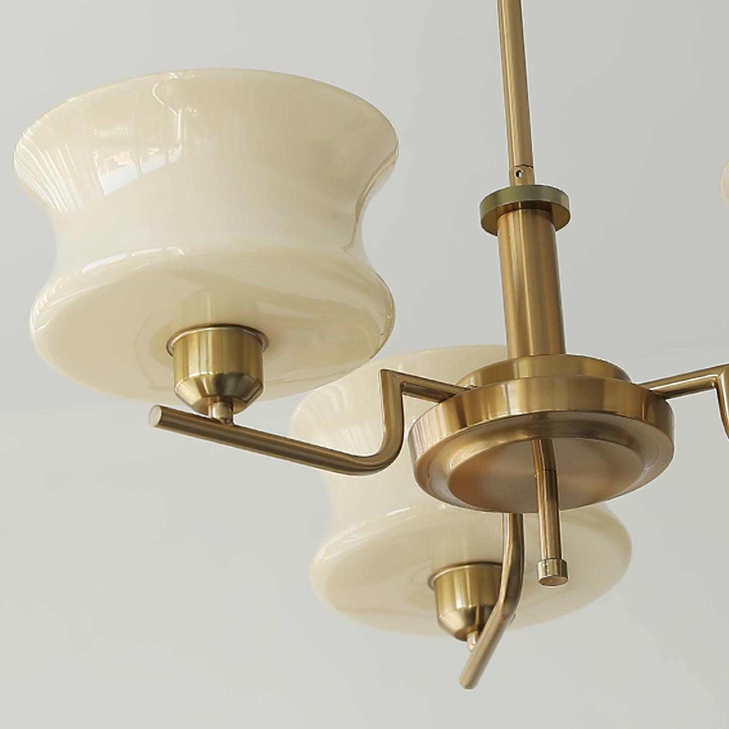 Lustra Kronleuchter Naturgold Vintage Glas-Letslighting