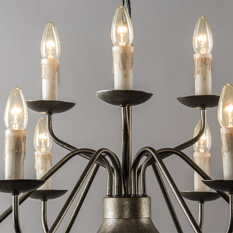 Blikuvyu Vintage Industrieller Messing-Kronleuchter-Letslighting