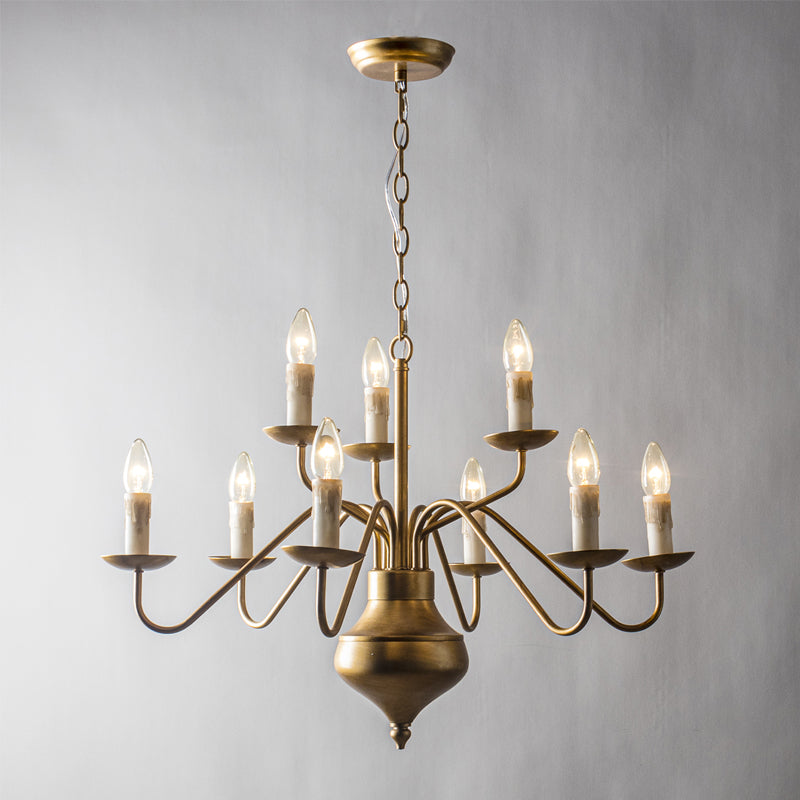Blikuvyu Vintage Industrieller Messing-Kronleuchter-Letslighting