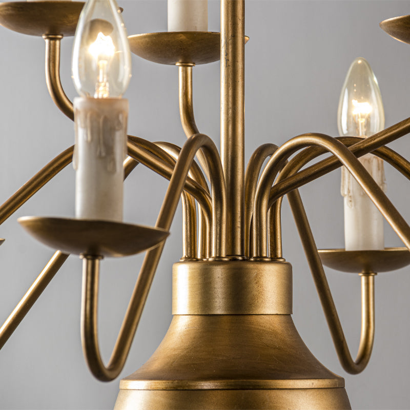 Blikuvyu Vintage Industrieller Messing-Kronleuchter-Letslighting