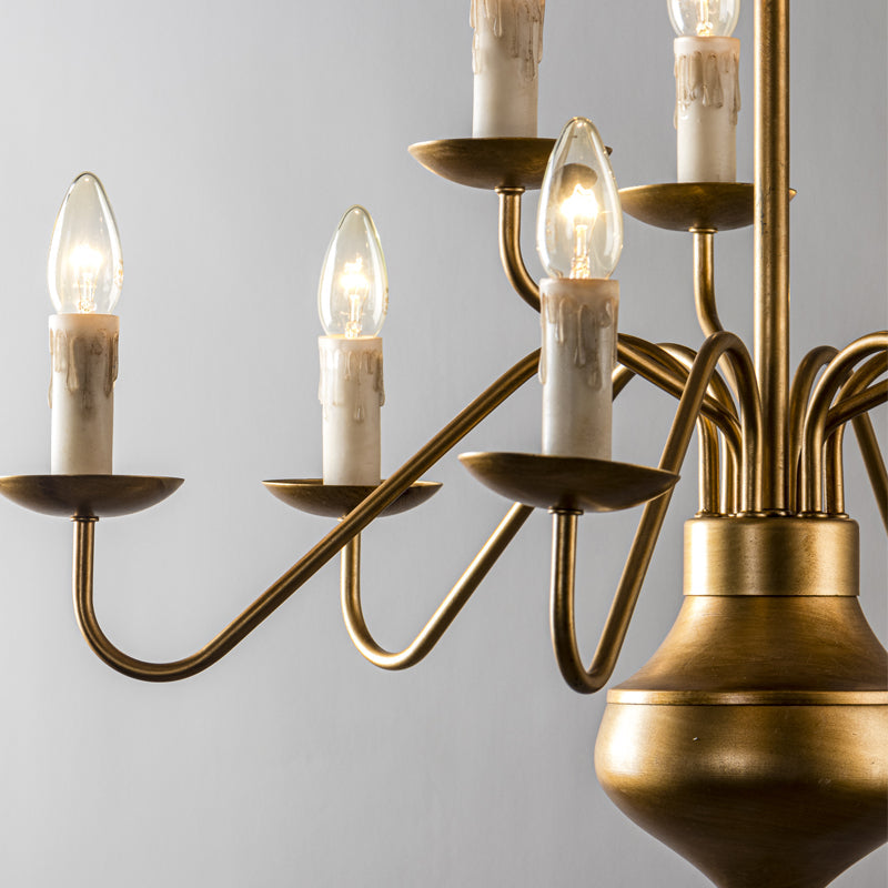 Blikuvyu Vintage Industrieller Messing-Kronleuchter-Letslighting