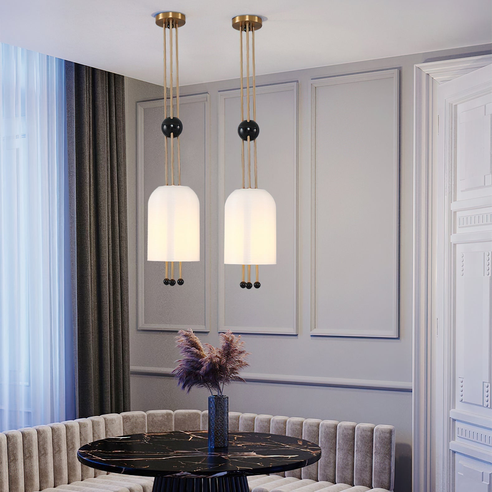 Voloraris Traditionelle Eleganz Glas-Pendelleuchte-Letslighting