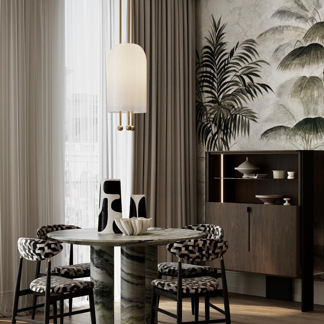 Voloraris Traditionelle Eleganz Glas-Pendelleuchte-Letslighting