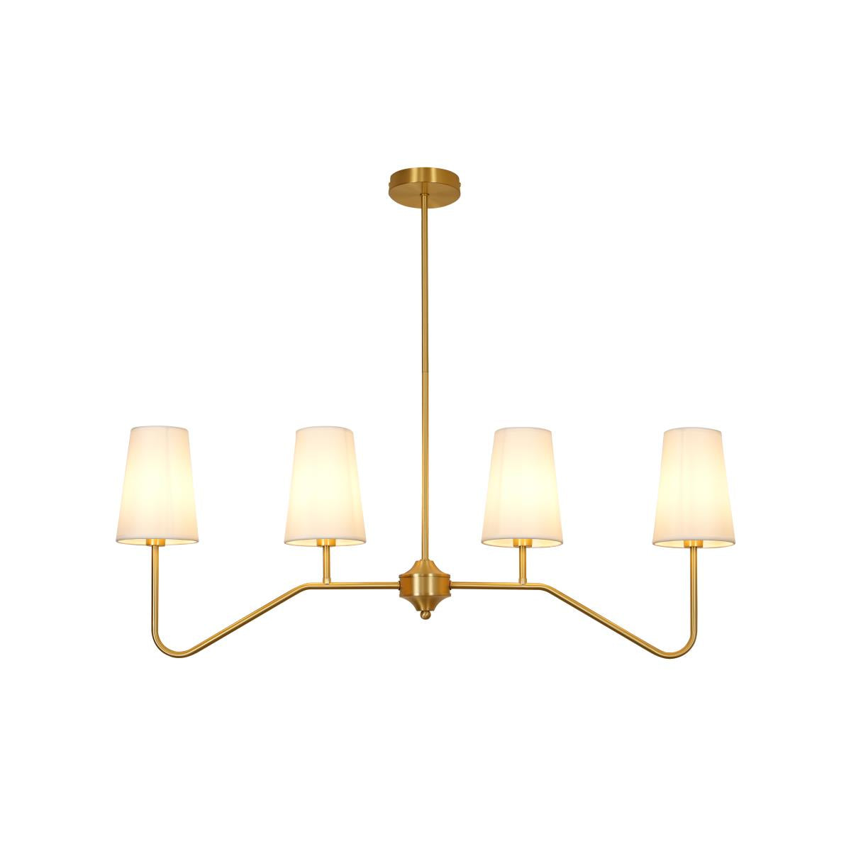 Avvenora Messing Stoff Vintage Industrial Pendelleuchte-Letslighting